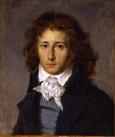 Baron Antoine-Jean Gros Portrait of Francois Gerard, aged 20 Norge oil painting art